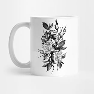 Snake and roses Mug